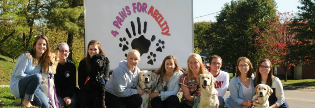 students participating in the Paws for Miami Program