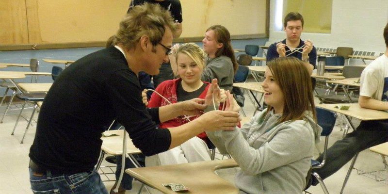 people laughing in a classroom