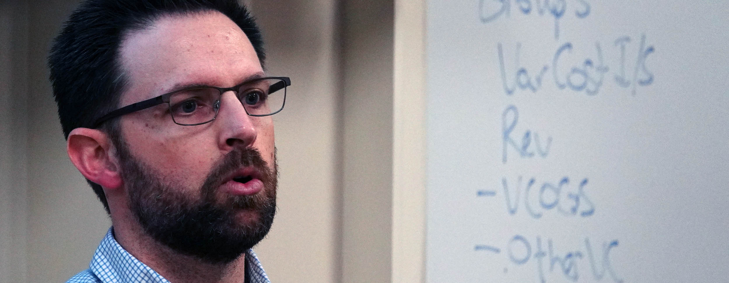 Patrick Martin teaches an accounting class
