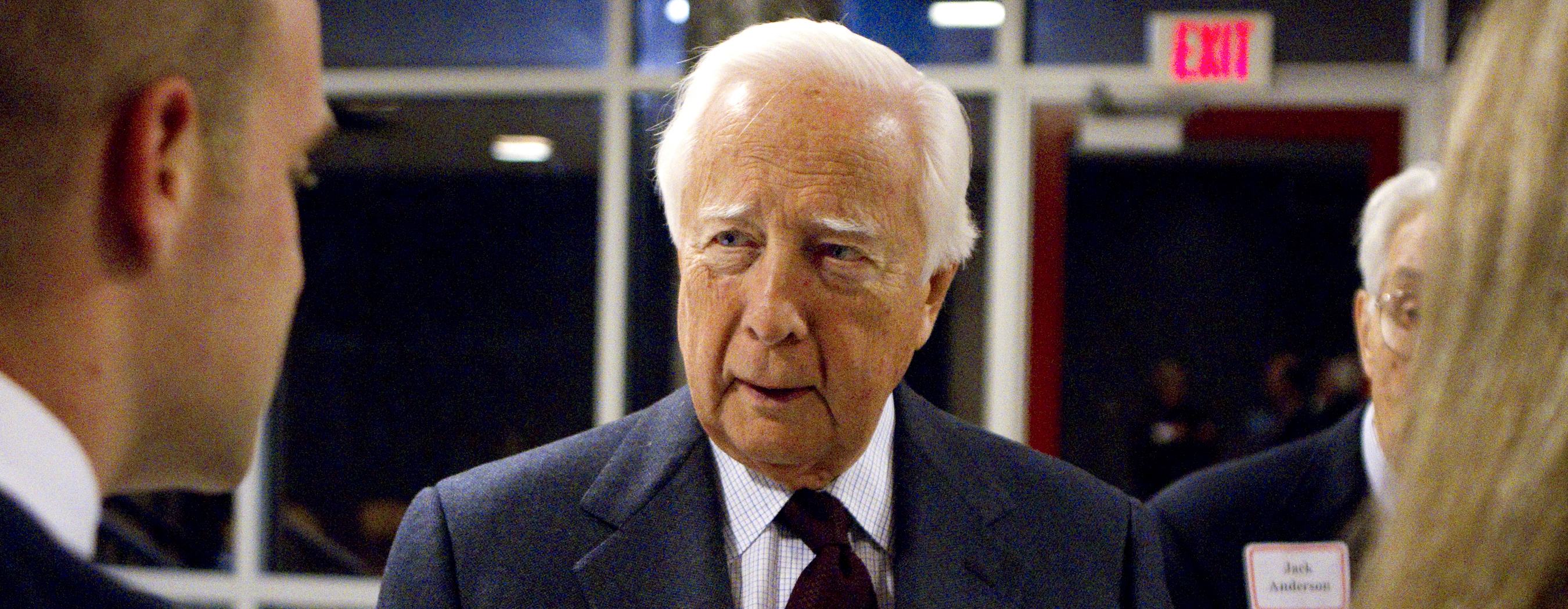 David McCullough outside Millett Hall