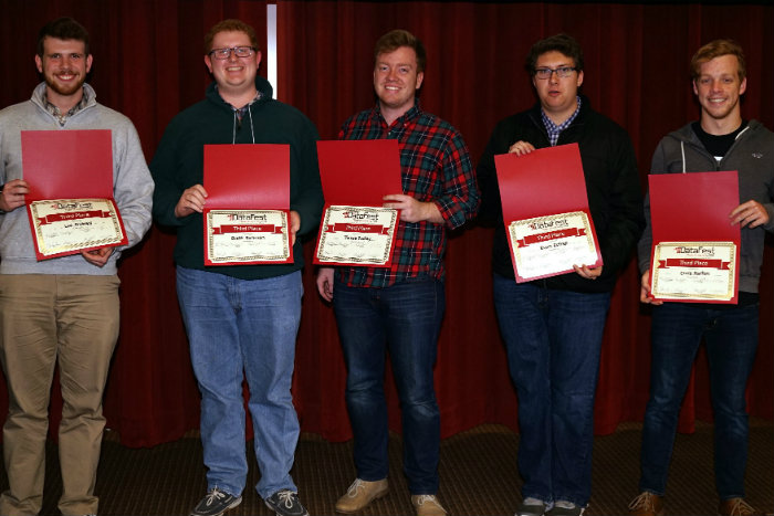 DataFest winners holding awards