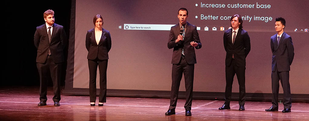 Team makes final presentation in Hall Auditorium