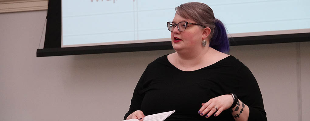 FYIC professor talks to class