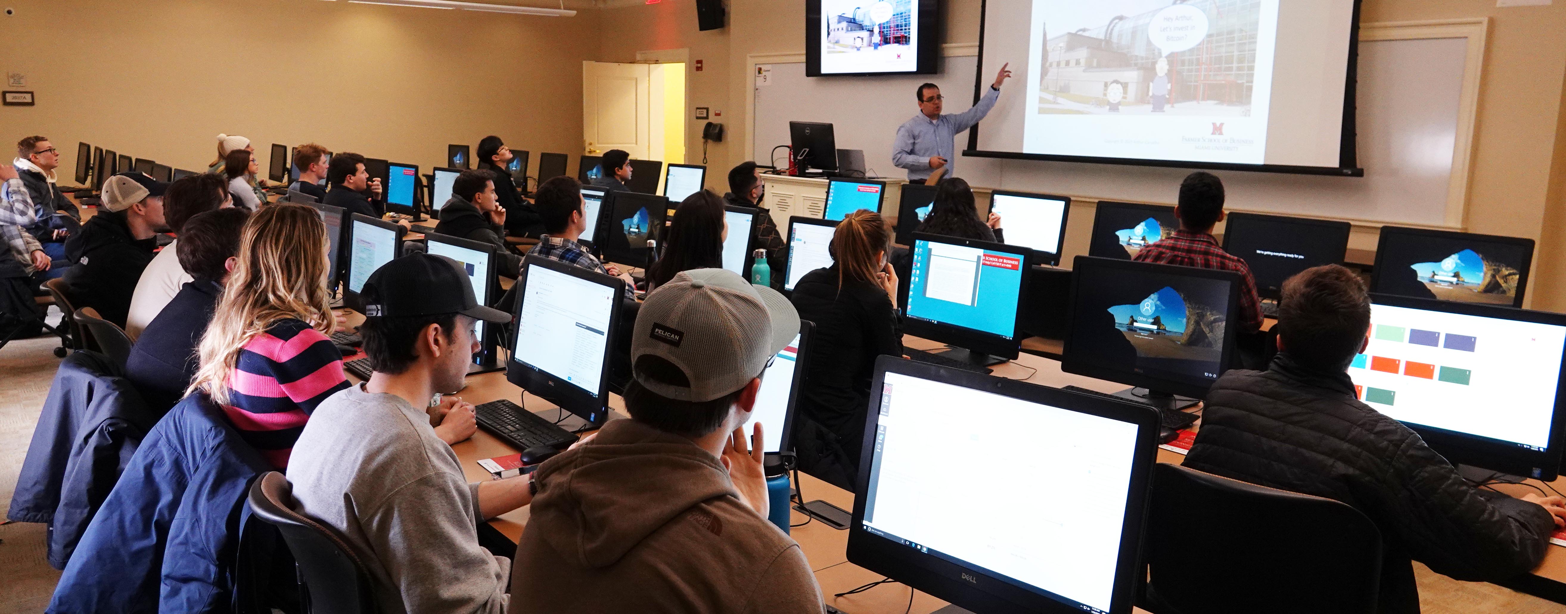 Blockchain class in session