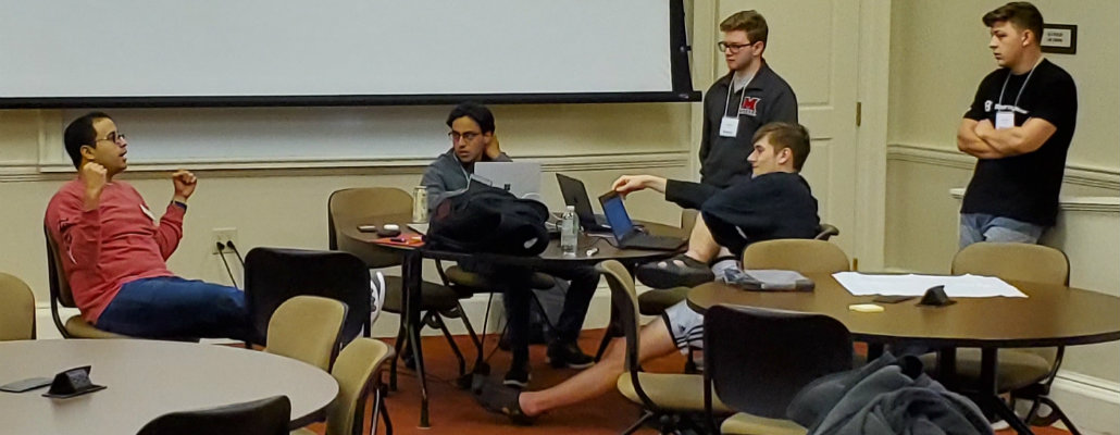 students with professor