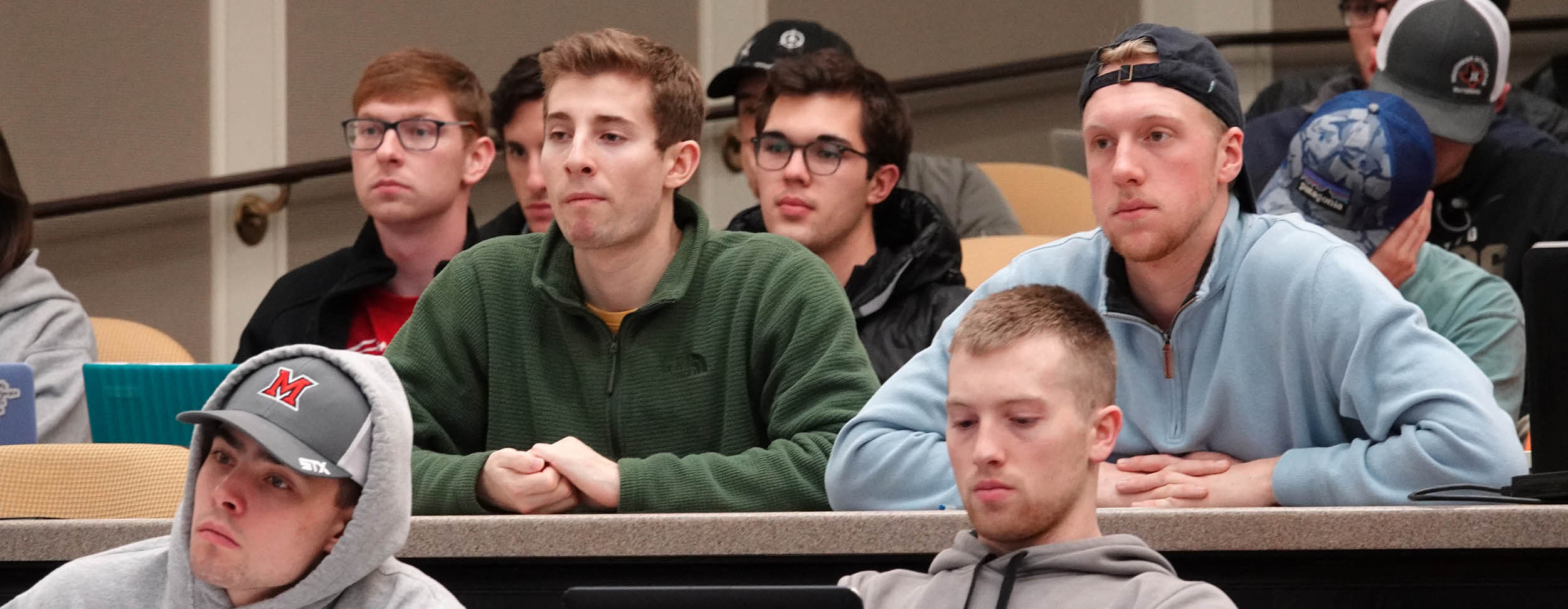 Students at supply chain speaker
