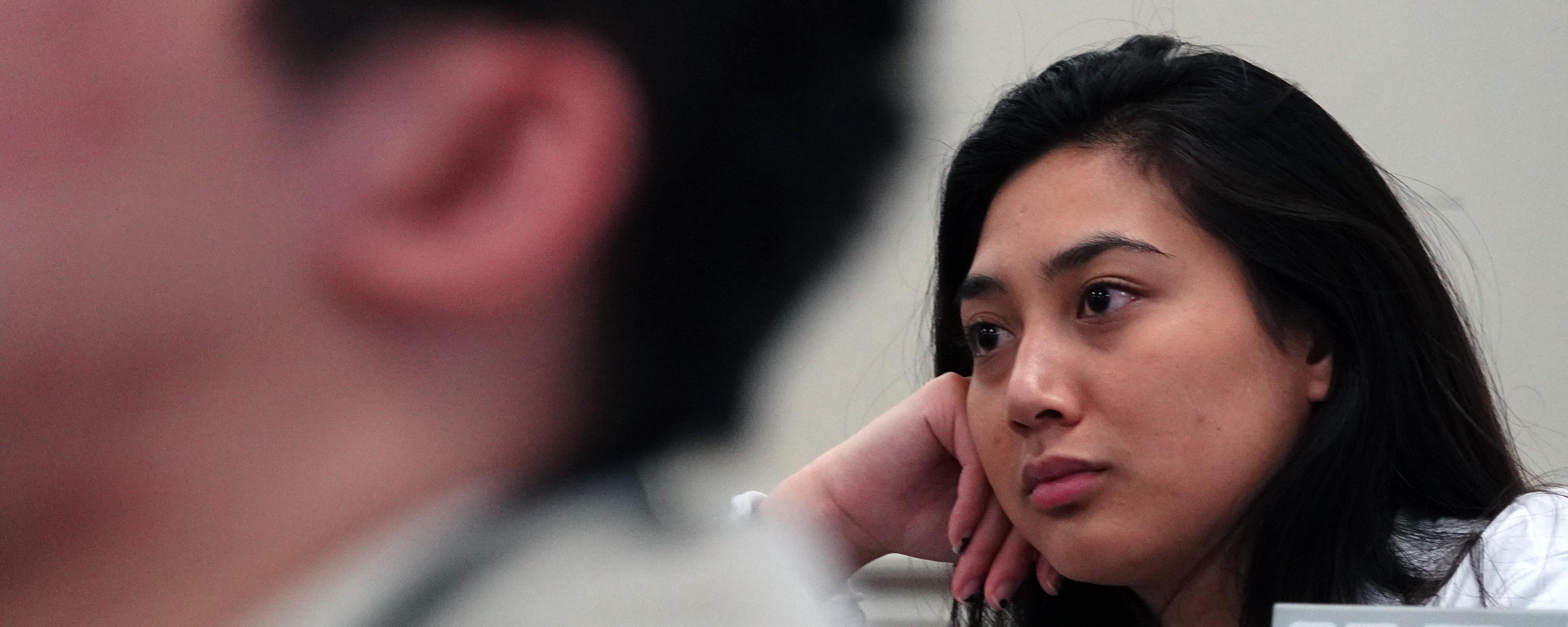 Female student watching lecture
