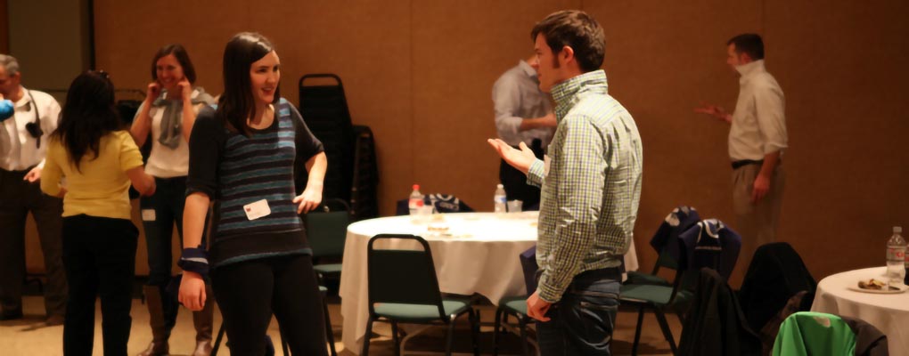 MBA students at icebreaker event