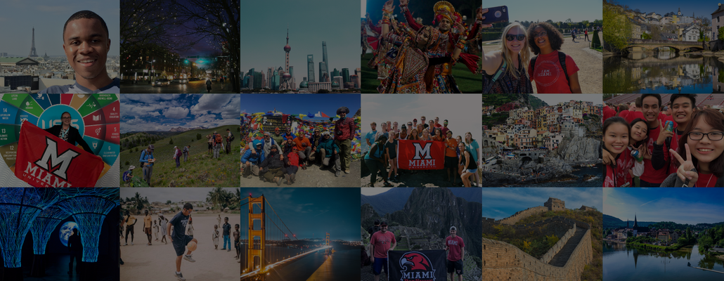 collage of students studying in multiple places around the globe
