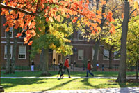 Upham Hall on a sunny fall day