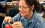 A woman enjoying a CraftSummer workshop