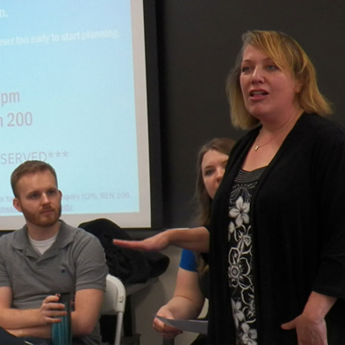 A panel of psychology graduate students share insights and answer questions about their research and successful applications to Graduate School.