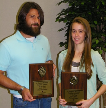 Pictured from left Paul Richmond and Rachel Spahr, 2014 C. Eugene Bennett Award recipients.