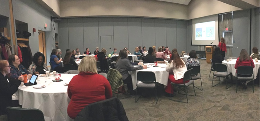 A Miami RED Women breakfast held in the Harry T. Wilks Conference Center.
