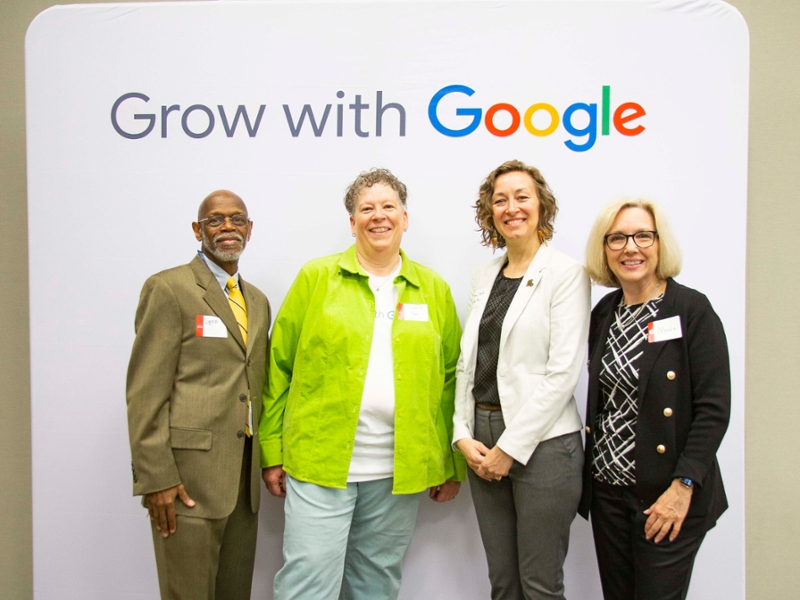 Pictured from left to right: Jeff Payne, executive director Downtown Middletown Inc.; Janet Hurn, Miami University and Grow with Google Ohio digital coach; Frances Jo Hamilton, director of Revitalization for Heritage Ohio; and Monica Miller, project manager for Main Street America.