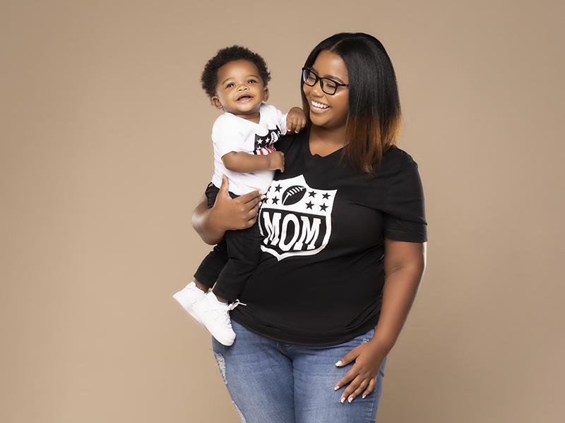 Jadlynn Thomas with son, Jasiah