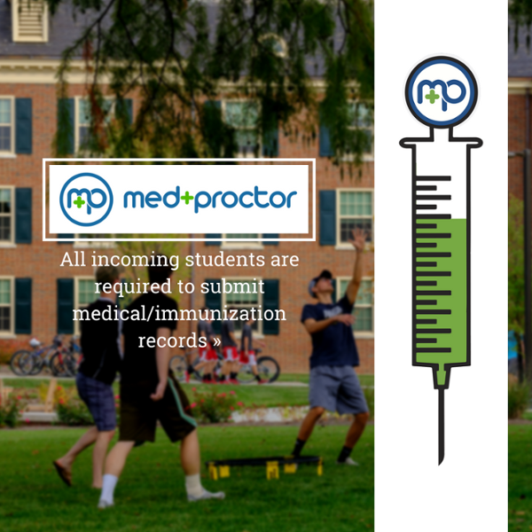 Med Proctor Logo with text All incoming students are required to submit medical/immunization records.