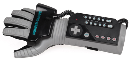 A glove contraption with built in gaming controls