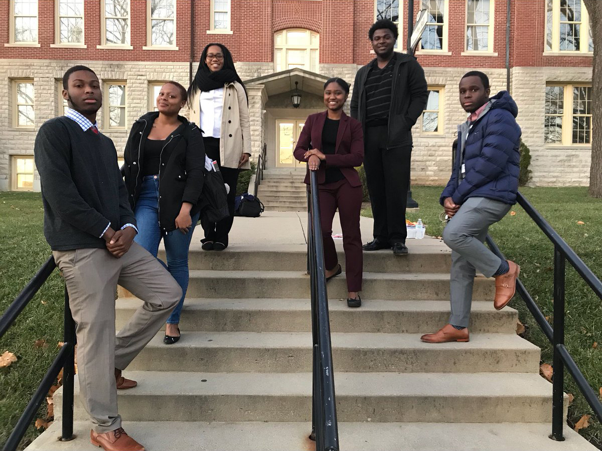 Students on the steps of McGuffey hall