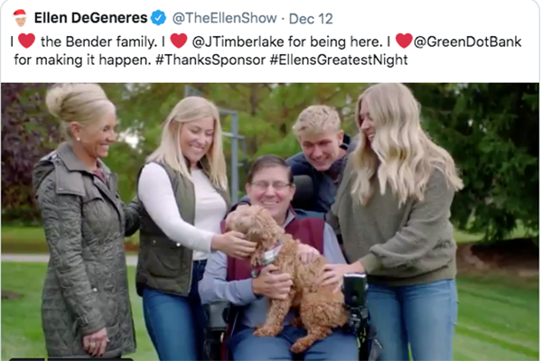 Screenshot from a video of the Bender family