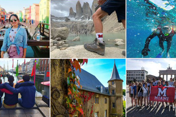 Collage of study abroad photos