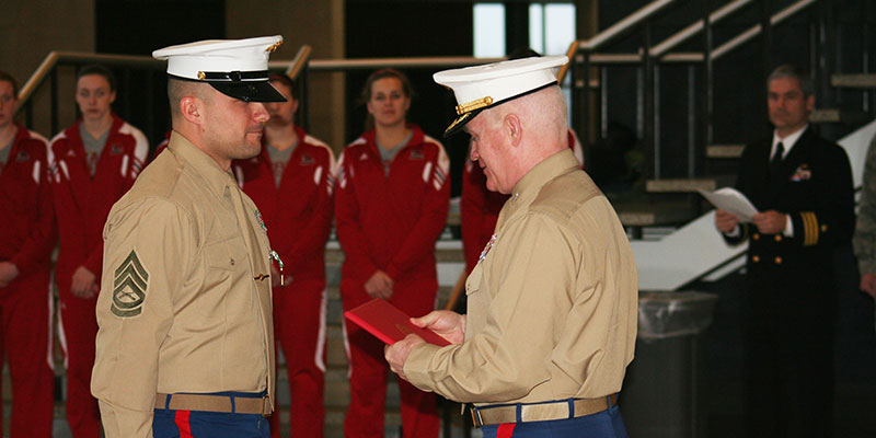 Gunnery Sergeant at Miami NROTC: Best in nation