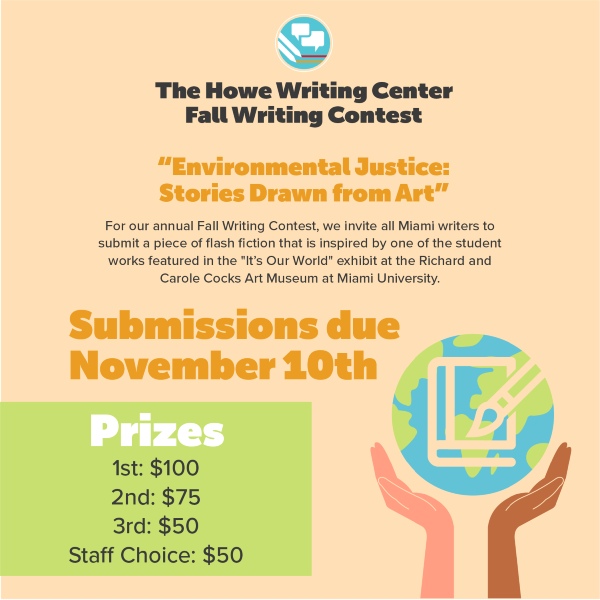 This year's writing contest is based on environmental justice. Click for more information.