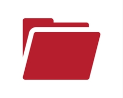 Red graphic folder