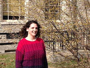 Amy Locke outside of Boyd Hall