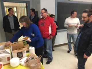 IT Services employees enjoying lunch