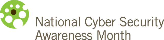 Green wheel next to the words National Cyber Security Awareness Month