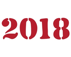 2018 in big red letters