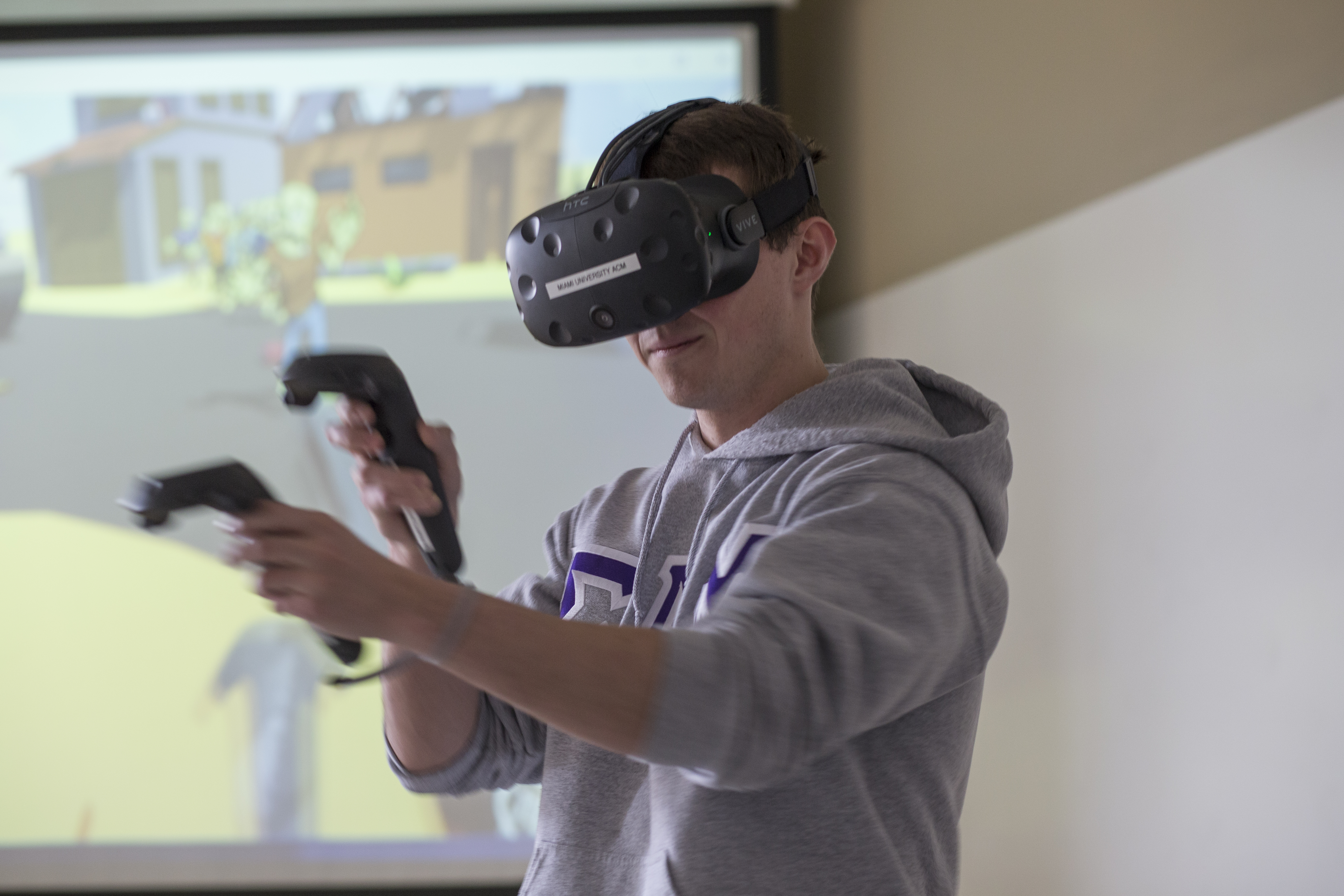 Student Using VR Technology