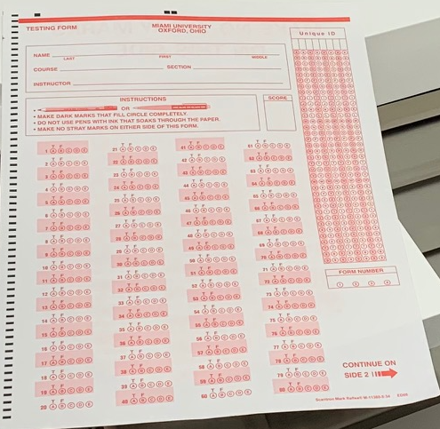 Scantron Form