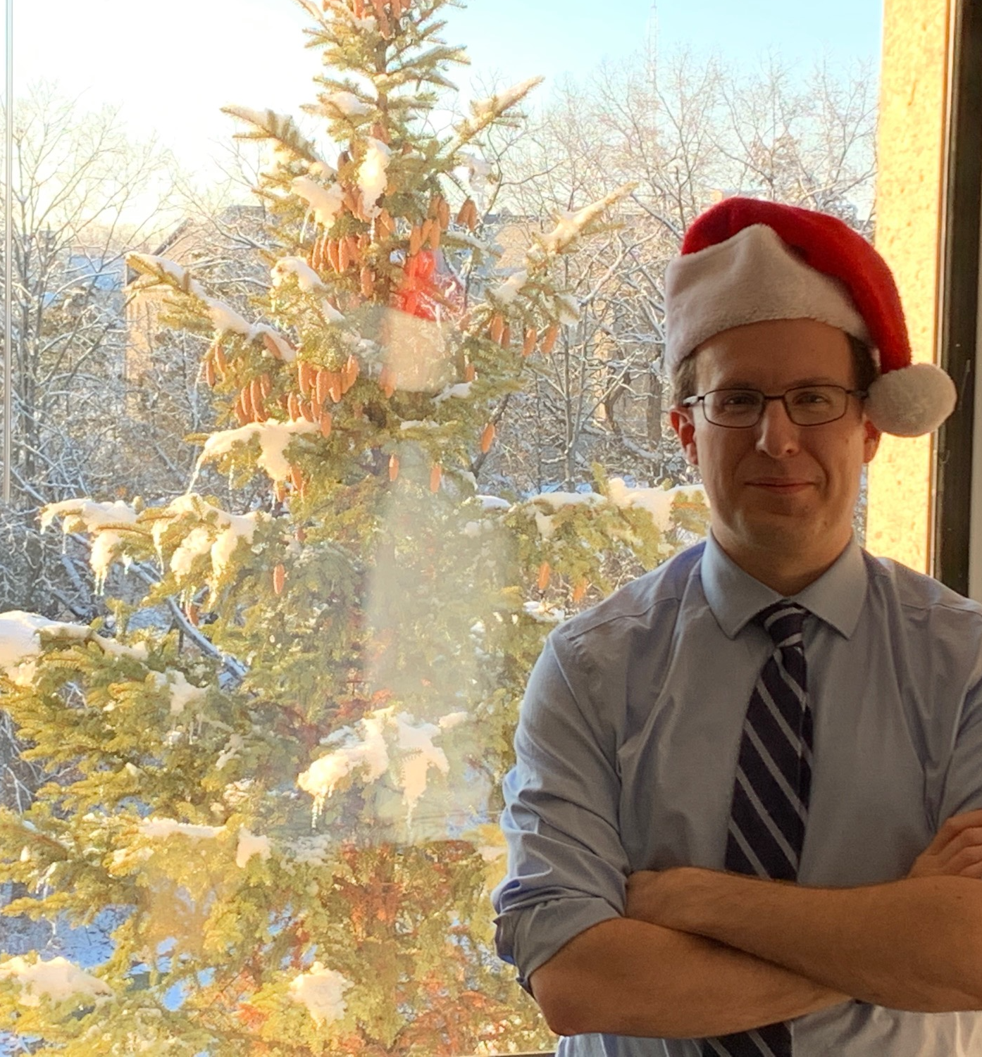 David Seidl in Santa hat