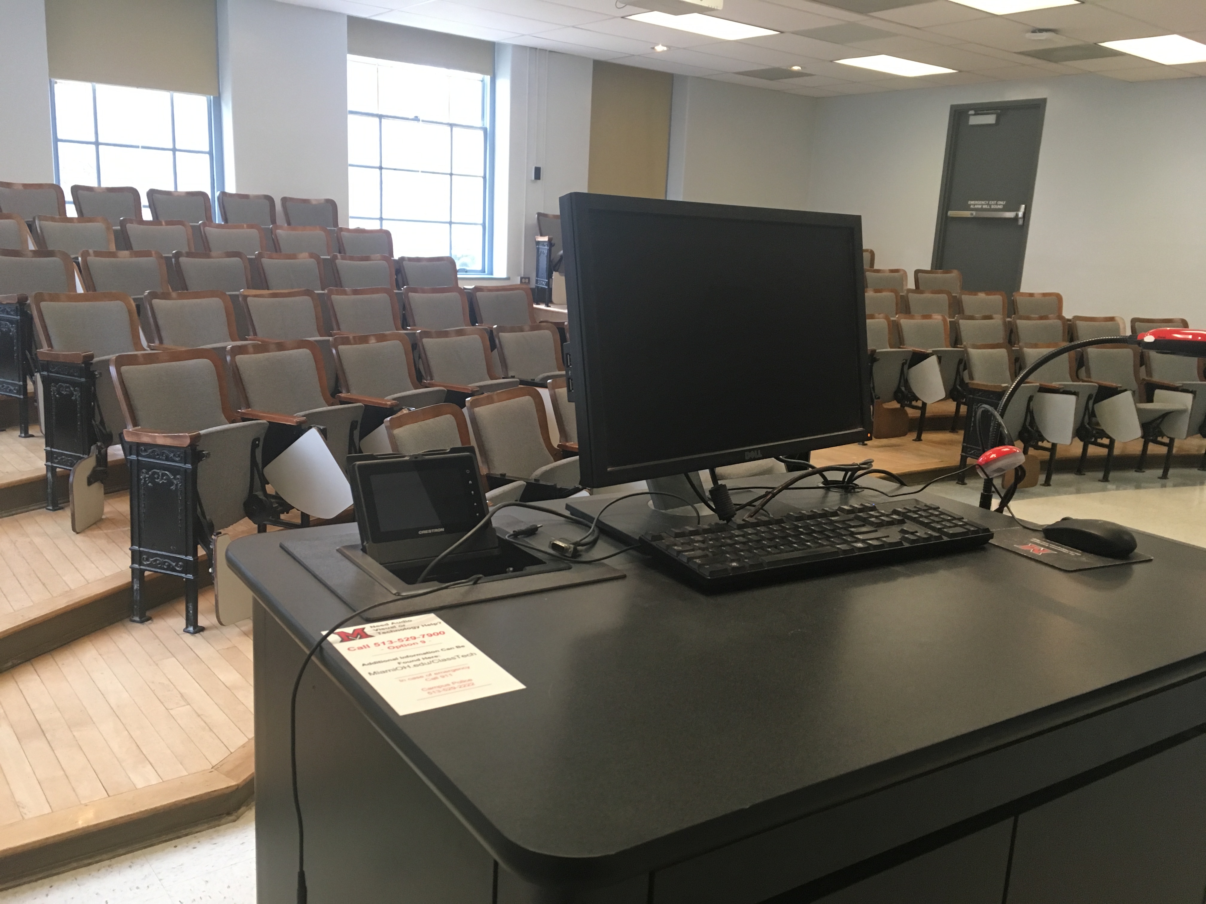 Classroom Workstation including monitor, keyboard and display controller