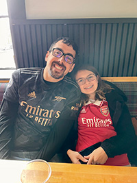 Josh Senn and his daughter pose for a photo