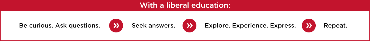 With a liberal education: Be curious. Ask questions. Seek Answers. Explore. Experience. Express. Repeat.