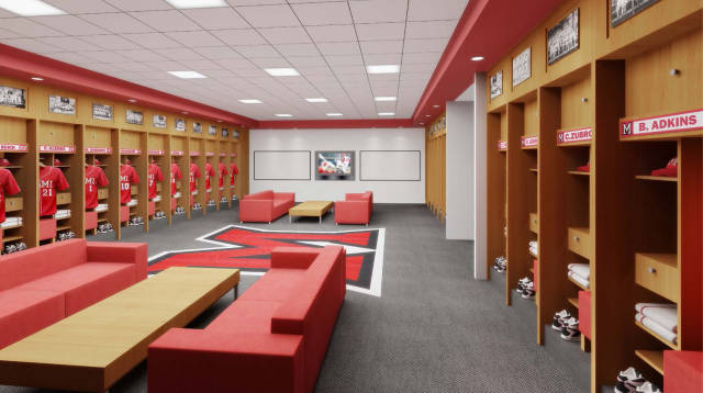 A rendering of the locker room from the Legacy Project