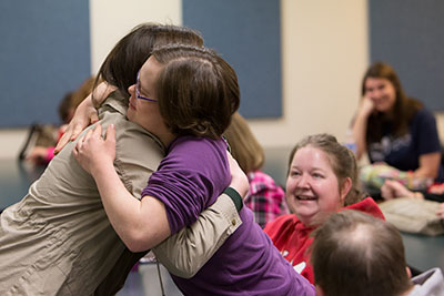 Students volunteer with Best Buddies Program