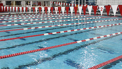Miami's swimming at diving pool at the recreational center.