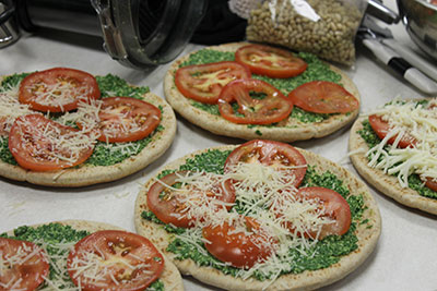 Pizzas made by employees