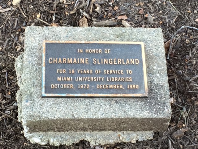 Slingerland plaque at Miami