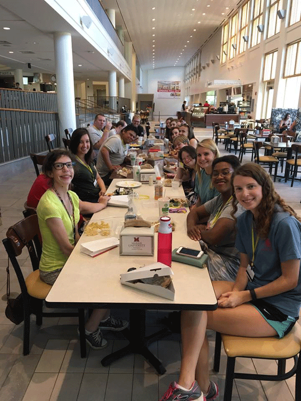 Students enjoy sampling Miami's award-winning dining cuisine.