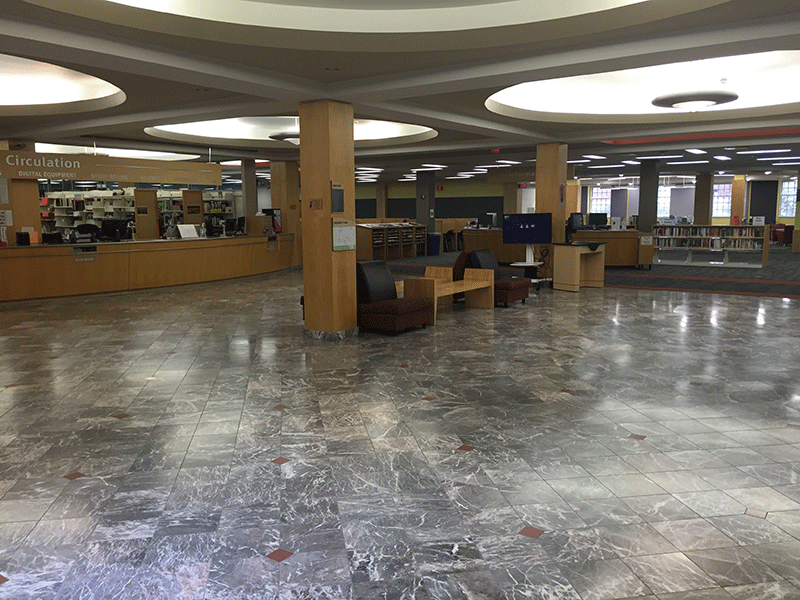Photo of first floor of library