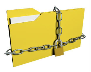 Photo of locked file folder