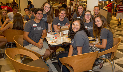 Miami students welcome incoming class.