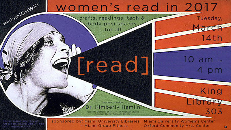 Attend the Women's Read In March 15.
