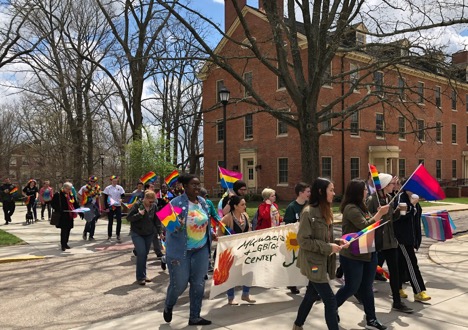 Pride Parade on campus April 2018