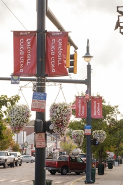 Uptown flags featuring different languages